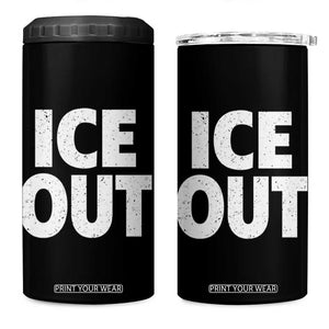 Ice Out 4 in 1 Can Cooler Tumbler Abolish Ice Protest Statement TS11 One Size: 16 oz Black Print Your Wear