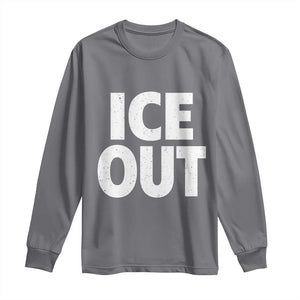 Ice Out Long Sleeve Shirt Abolish Ice Protest Statement TS11 Charcoal Print Your Wear