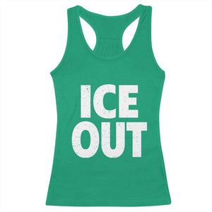 Ice Out Racerback Tank Top Abolish Ice Protest Statement TS11 Irish Green Print Your Wear