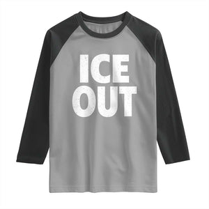 Ice Out Raglan Shirt Abolish Ice Protest Statement TS11 Sport Gray Black Print Your Wear
