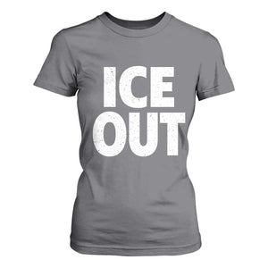 Ice Out T Shirt For Women Abolish Ice Protest Statement TS11 Charcoal Print Your Wear