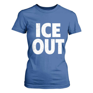 Ice Out T Shirt For Women Abolish Ice Protest Statement TS11 Royal Blue Print Your Wear