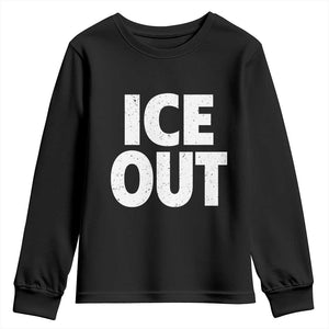 Ice Out Youth Sweatshirt Abolish Ice Protest Statement TS11 Black Print Your Wear