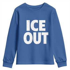 Ice Out Youth Sweatshirt Abolish Ice Protest Statement TS11 Royal Blue Print Your Wear