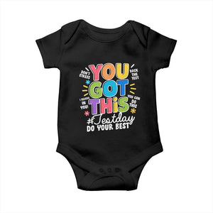 Funny Test Day You Got This Do Your Best Baby Onesie Colorful Flowers TS11 Black Print Your Wear
