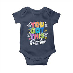 Funny Test Day You Got This Do Your Best Baby Onesie Colorful Flowers TS11 Navy Print Your Wear