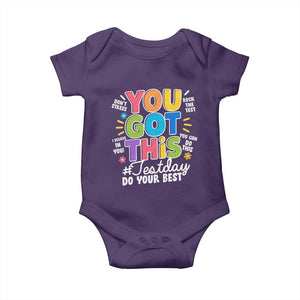 Funny Test Day You Got This Do Your Best Baby Onesie Colorful Flowers TS11 Purple Print Your Wear