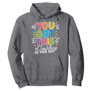Funny Test Day You Got This Do Your Best Hoodie Colorful Flowers TS11 Charcoal Print Your Wear