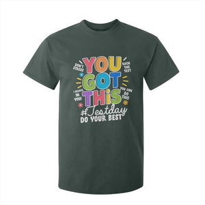 Funny Test Day You Got This Do Your Best T Shirt For Kid Colorful Flowers TS11 Dark Forest Green Print Your Wear