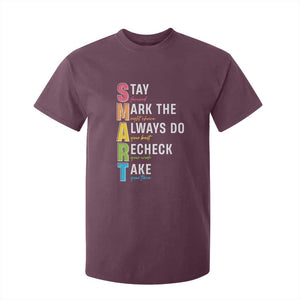 SMART Stay Focused Mark The Right Choice T Shirt For Kid Test Day Teacher TS11 Maroon Print Your Wear