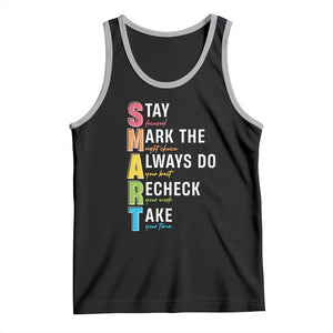 SMART Stay Focused Mark The Right Choice Tank Top Test Day Teacher TS11 Black Athletic Heather Print Your Wear