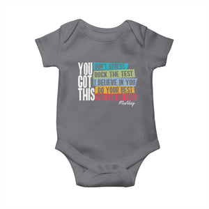 Funny Test Day You Got This Baby Onesie Don't Stress Rock The Test Teacher Testing Day TS11 Charcoal Print Your Wear