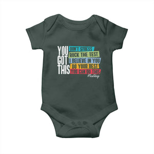 Funny Test Day You Got This Baby Onesie Don't Stress Rock The Test Teacher Testing Day TS11 Print Your Wear