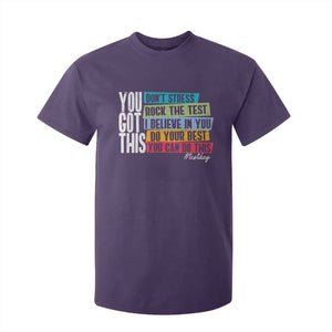 Funny Test Day You Got This T Shirt For Kid Don't Stress Rock The Test Teacher Testing Day TS11 Purple Print Your Wear
