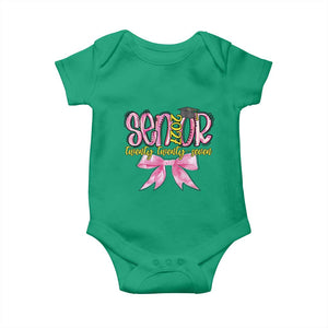 Funny Senior EST 2027 Graduation Baby Onesie Twenty Twenty Seven Pink Bow TS11 Irish Green Print Your Wear