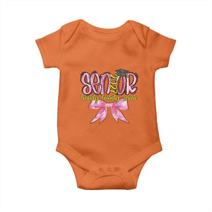 Funny Senior EST 2027 Graduation Baby Onesie Twenty Twenty Seven Pink Bow TS11 Orange Print Your Wear