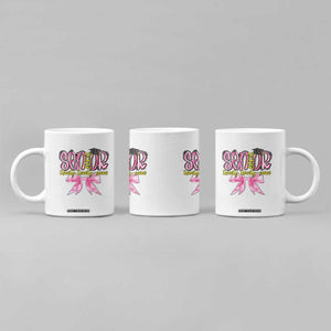 Funny Senior EST 2027 Graduation Coffee Mug Twenty Twenty Seven Pink Bow