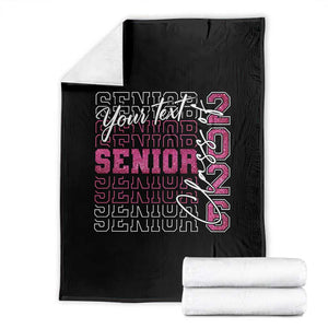 Personalized Senior 2026 Throw Blanket Custom Text Class Of 2026 Graduation Glitter Print TS11 Black Print Your Wear