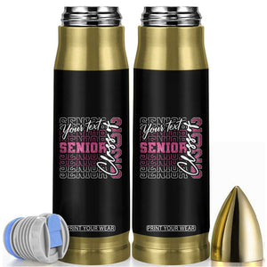 Personalized Senior 2026 Bullet Tumbler Custom Text Class Of 2026 Graduation Glitter Print TS11 Black Print Your Wear