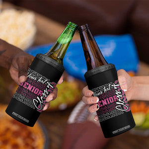 Personalized Senior 2026 4 in 1 Can Cooler Tumbler Custom Text Class Of 2026 Graduation Glitter Print TS11 Print Your Wear