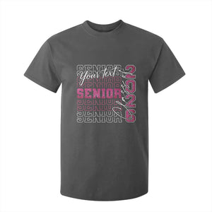 Personalized Senior 2026 T Shirt For Kid Custom Text Class Of 2026 Graduation Glitter Print TS11 Dark Heather Print Your Wear