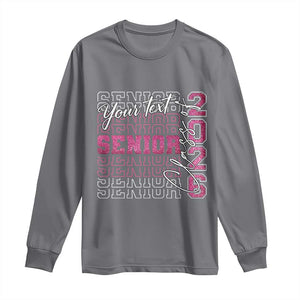 Personalized Senior 2026 Long Sleeve Shirt Custom Text Class Of 2026 Graduation Glitter Print TS11 Charcoal Print Your Wear