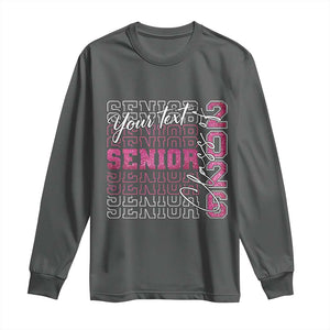 Personalized Senior 2026 Long Sleeve Shirt Custom Text Class Of 2026 Graduation Glitter Print TS11 Dark Heather Print Your Wear