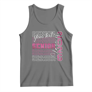 Personalized Senior 2026 Tank Top Custom Text Class Of 2026 Graduation Glitter Print TS11 Black Heather Print Your Wear