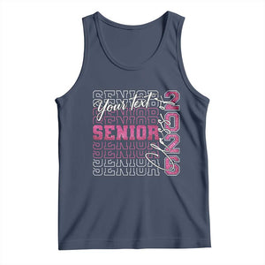 Personalized Senior 2026 Tank Top Custom Text Class Of 2026 Graduation Glitter Print TS11 Navy Print Your Wear