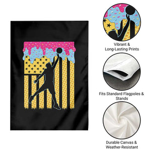 Basketball Ice Cream Drip American Flag Youth Players Garden Flag TS11 Print Your Wear