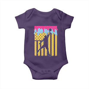 Basketball Ice Cream Drip American Flag Youth Players Baby Onesie TS11 Purple Print Your Wear