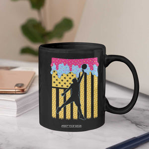 Basketball Ice Cream Drip American Flag Youth Players Coffee Mug TS11 Print Your Wear