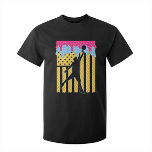Basketball Ice Cream Drip American Flag Youth Players T Shirt For Kid TS11 Black Print Your Wear