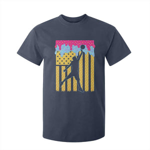 Basketball Ice Cream Drip American Flag Youth Players T Shirt For Kid TS11 Navy Print Your Wear