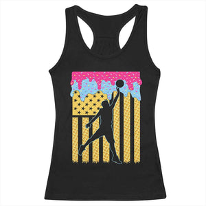 Basketball Ice Cream Drip American Flag Youth Players Racerback Tank Top TS11 Black Print Your Wear