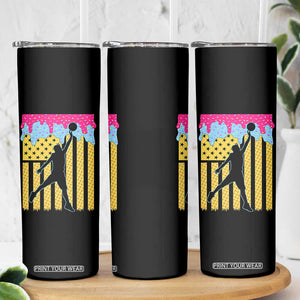 Basketball Ice Cream Drip American Flag Youth Players Skinny Tumbler TS11 Print Your Wear