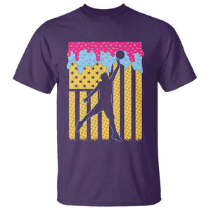 Basketball Ice Cream Drip American Flag Youth Players T Shirt TS11 Purple Print Your Wear