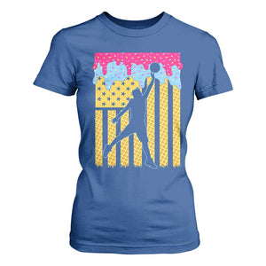Basketball Ice Cream Drip American Flag Youth Players T Shirt For Women TS11 Royal Blue Print Your Wear