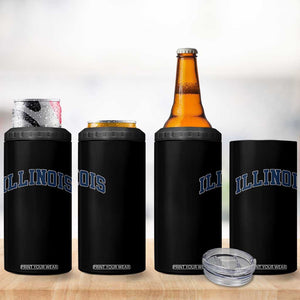 Illinois Sports Fan Vintage Bold Throwback IL State 4 in 1 Can Cooler Tumbler TS11 Print Your Wear