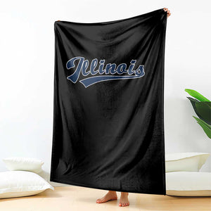 Illinois Varsity Script Classic Sports Jersey Style Throw Blanket TS11 Print Your Wear