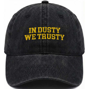 In Dusty We Trusty Washed Cotton Baseball Cap Michigan State Basketball Quote TS11 Print Your Wear