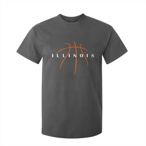 Illinois Fan Basketball Grooves Graphic IL State T Shirt For Kid TS11 Dark Heather Print Your Wear