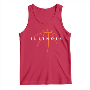 Illinois Fan Basketball Grooves Graphic IL State Tank Top TS11 Red Print Your Wear