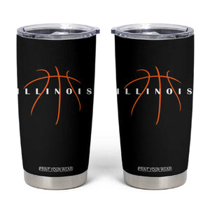 Illinois Fan Basketball Grooves Graphic IL State Tumbler Cup TS11 Black Print Your Wear