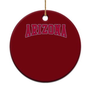 Arizona Sports Fan Vintage Bold Throwback AZ State Ceramic Ornament TS11 1pc Red Print Your Wear