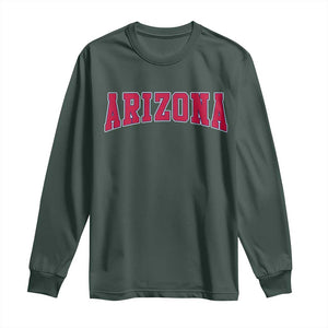 Arizona Sports Fan Vintage Bold Throwback AZ State Long Sleeve Shirt TS11 Dark Forest Green Print Your Wear