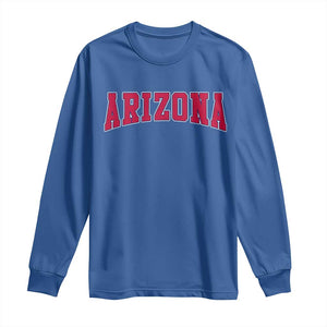 Arizona Sports Fan Vintage Bold Throwback AZ State Long Sleeve Shirt TS11 Royal Blue Print Your Wear