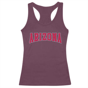 Arizona Sports Fan Vintage Bold Throwback AZ State Racerback Tank Top TS11 Maroon Print Your Wear