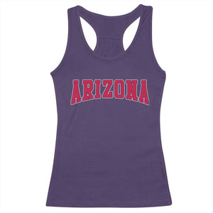 Arizona Sports Fan Vintage Bold Throwback AZ State Racerback Tank Top TS11 Purple Print Your Wear