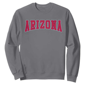 Arizona Sports Fan Vintage Bold Throwback AZ State Sweatshirt TS11 Charcoal Print Your Wear